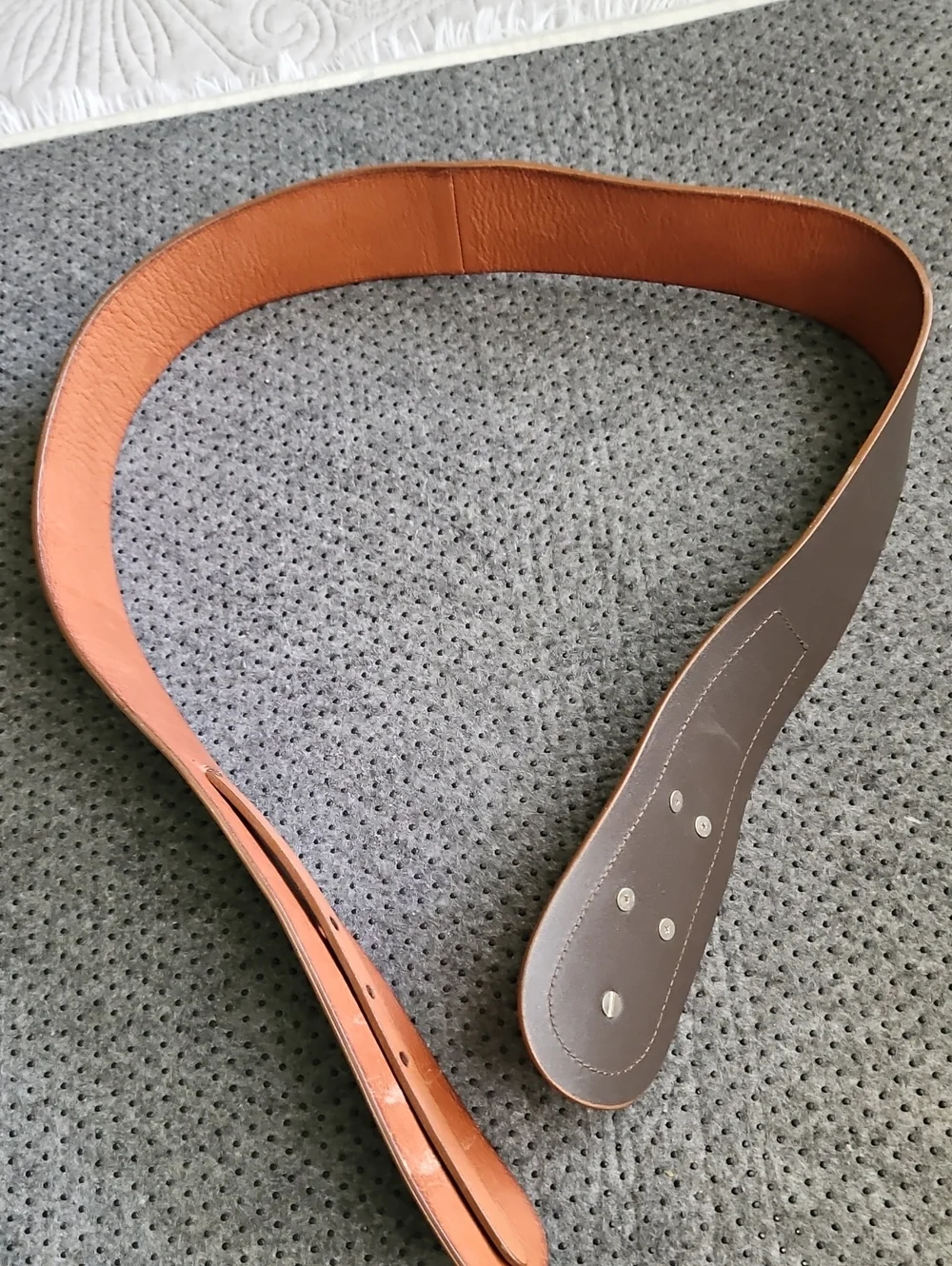 Chico's Brown Leather Double-Prong Casual Belt